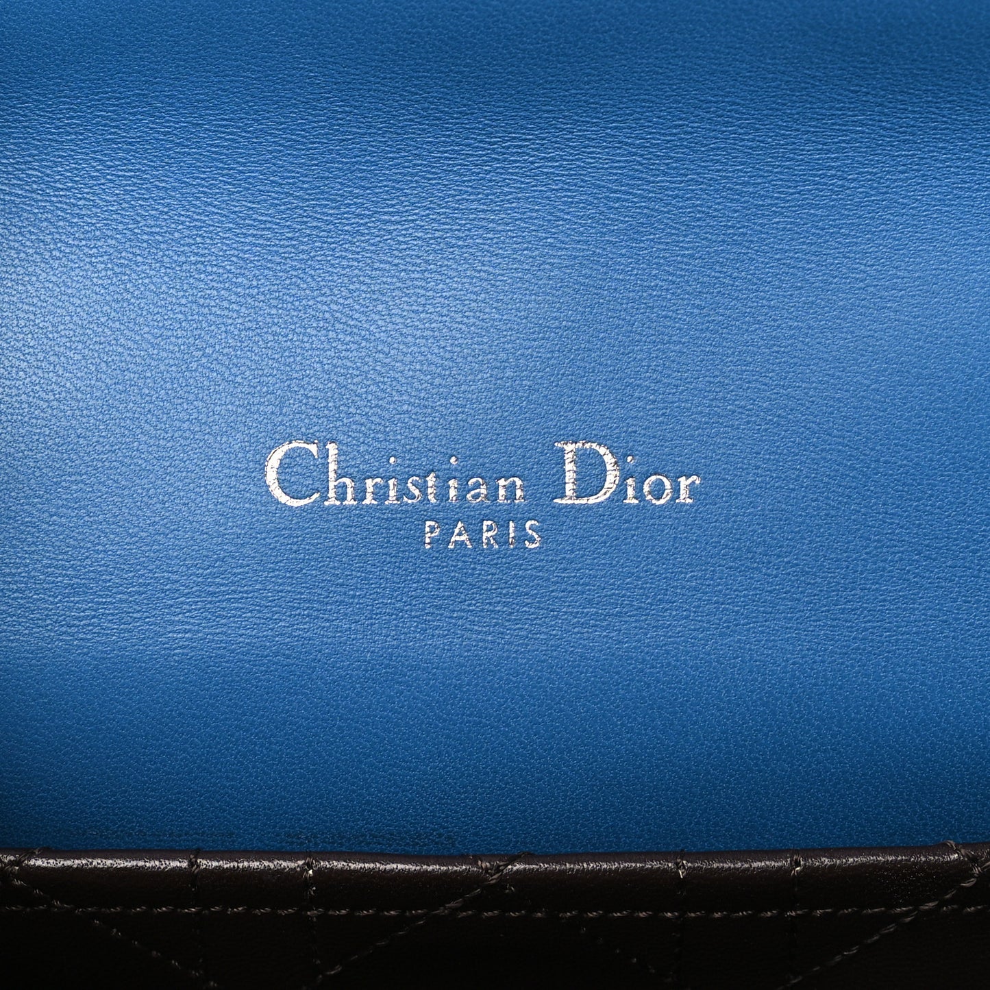 Lambskin Cannage Large Miss Dior Flap Blue