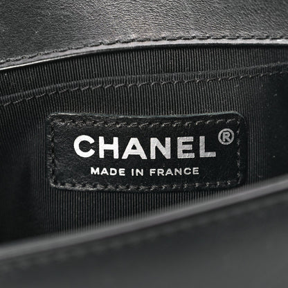Chanel Goatskin Quilted Medium Boy Top Handle Flap Black 5 of 9
