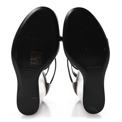 Saint Laurent Calfskin Cassandra 105 Wedges 40 Moro 6 of 7