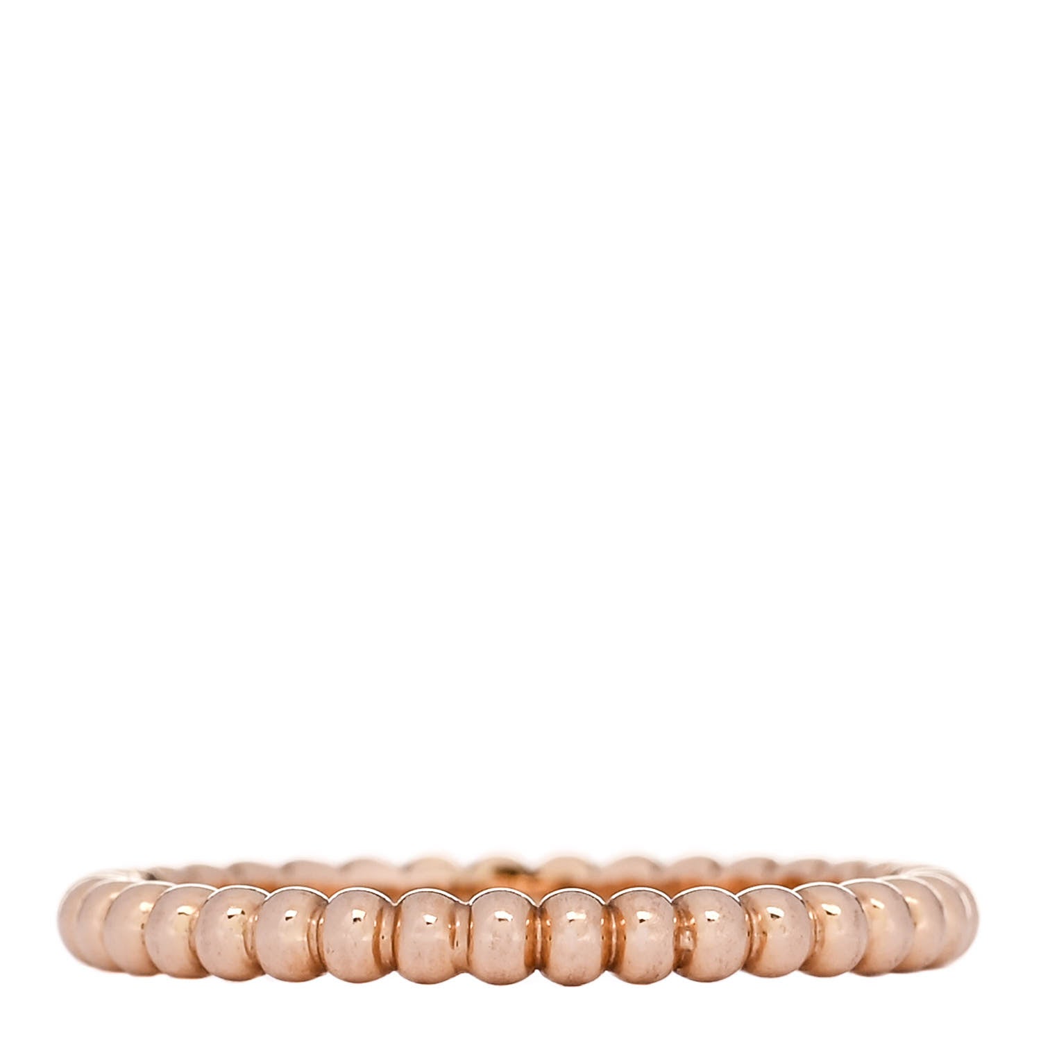 Van Cleef & Arpels 18K Rose Gold Small Perlee Ring 53 6.5 3 of 5