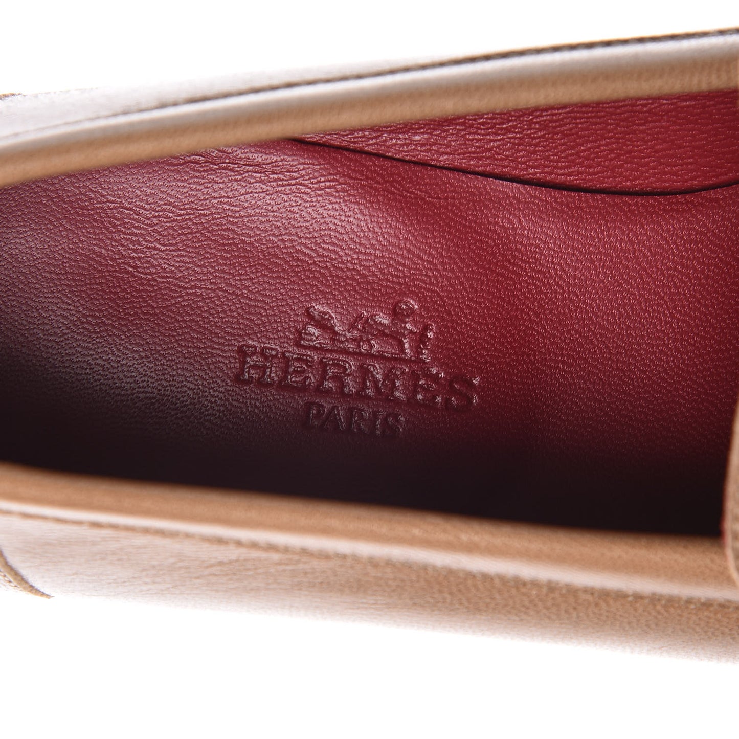 Goatskin Womens Paris Loafers 36.5 Etoupe