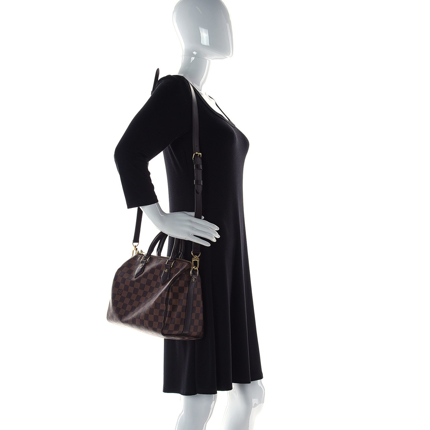 Louis Vuitton Damier Ebene Speedy Bandouliere 25 2 of 12