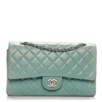 Chanel Lambskin Quilted Medium Double Flap Light Green 1 of 10