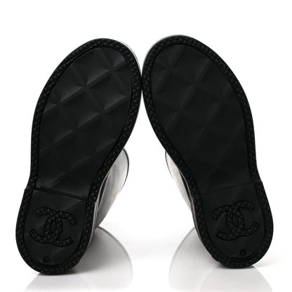 Chanel Caoutchouk CC High Boots 37 Black 6 of 7