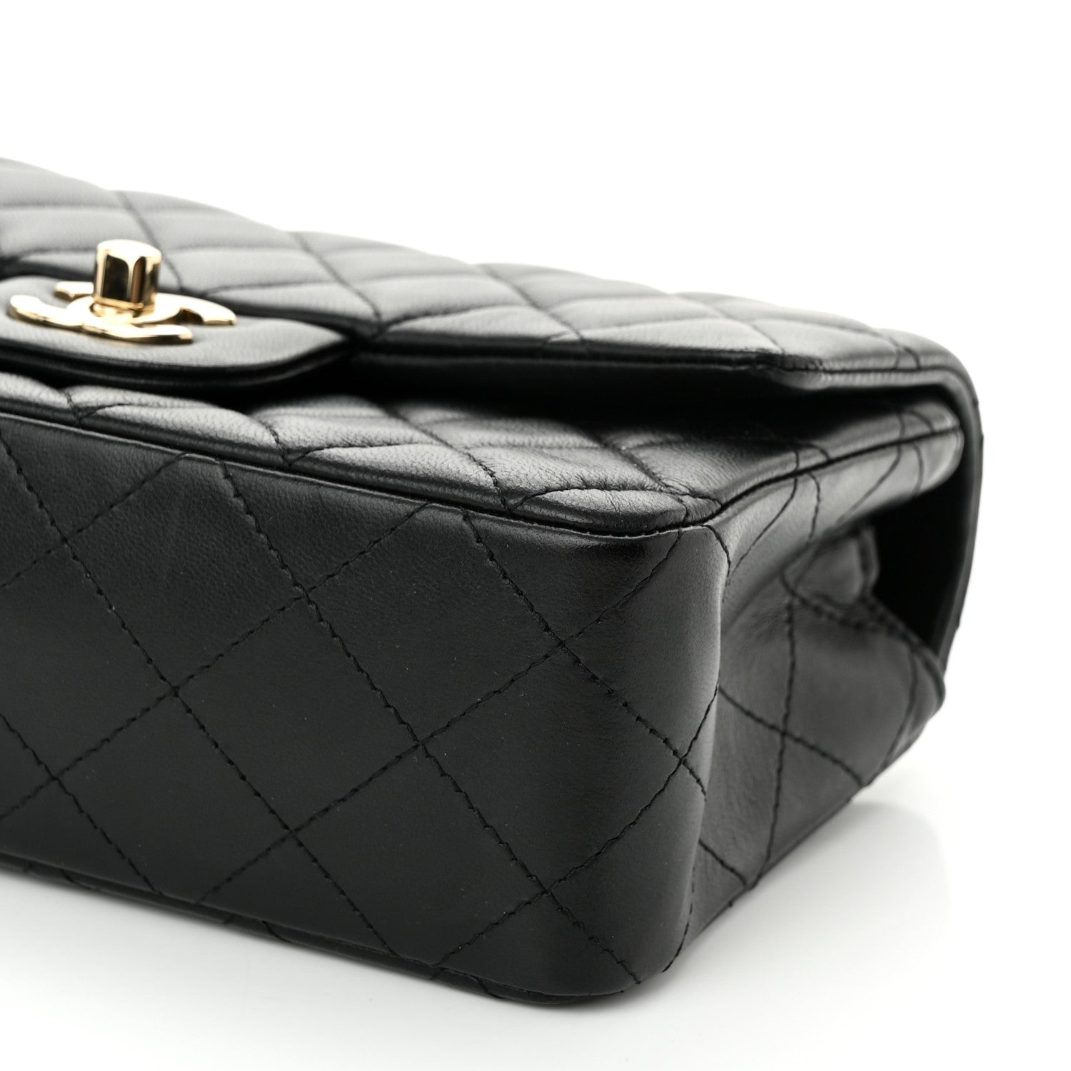 Chanel Lambskin Quilted Mini Rectangular Flap Black 10 of 10