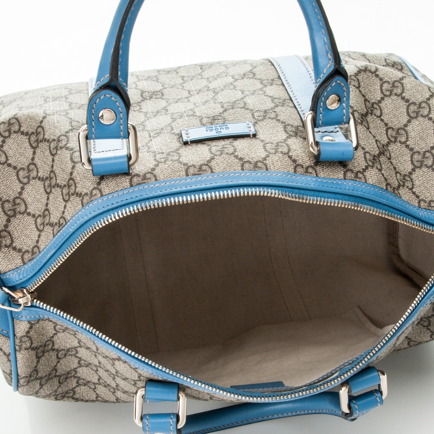 GG Plus Monogram Medium Joy Boston Light Blue