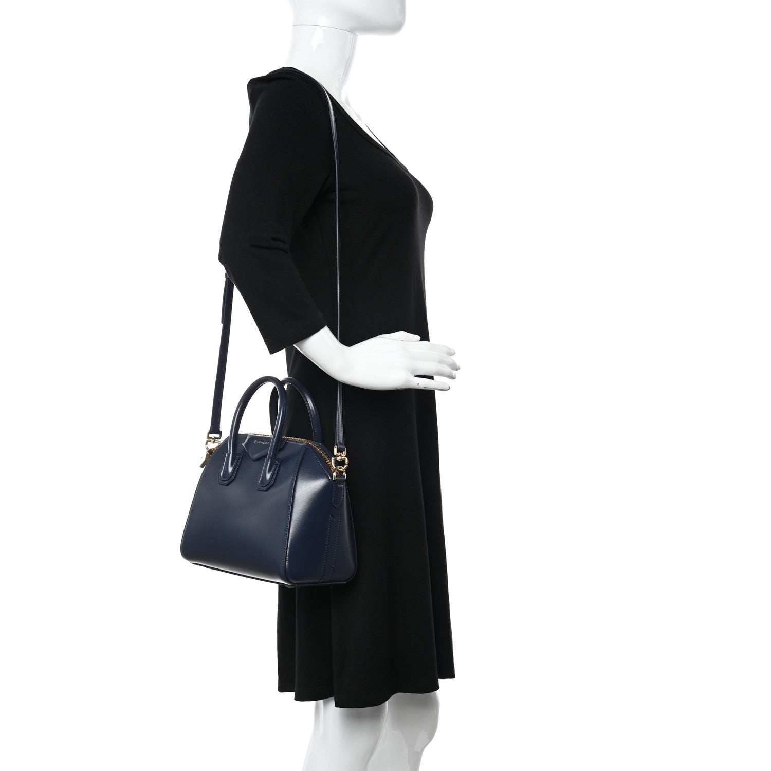 Givenchy Shiny Lord Calfskin Mini Antigona Navy 2 of 10