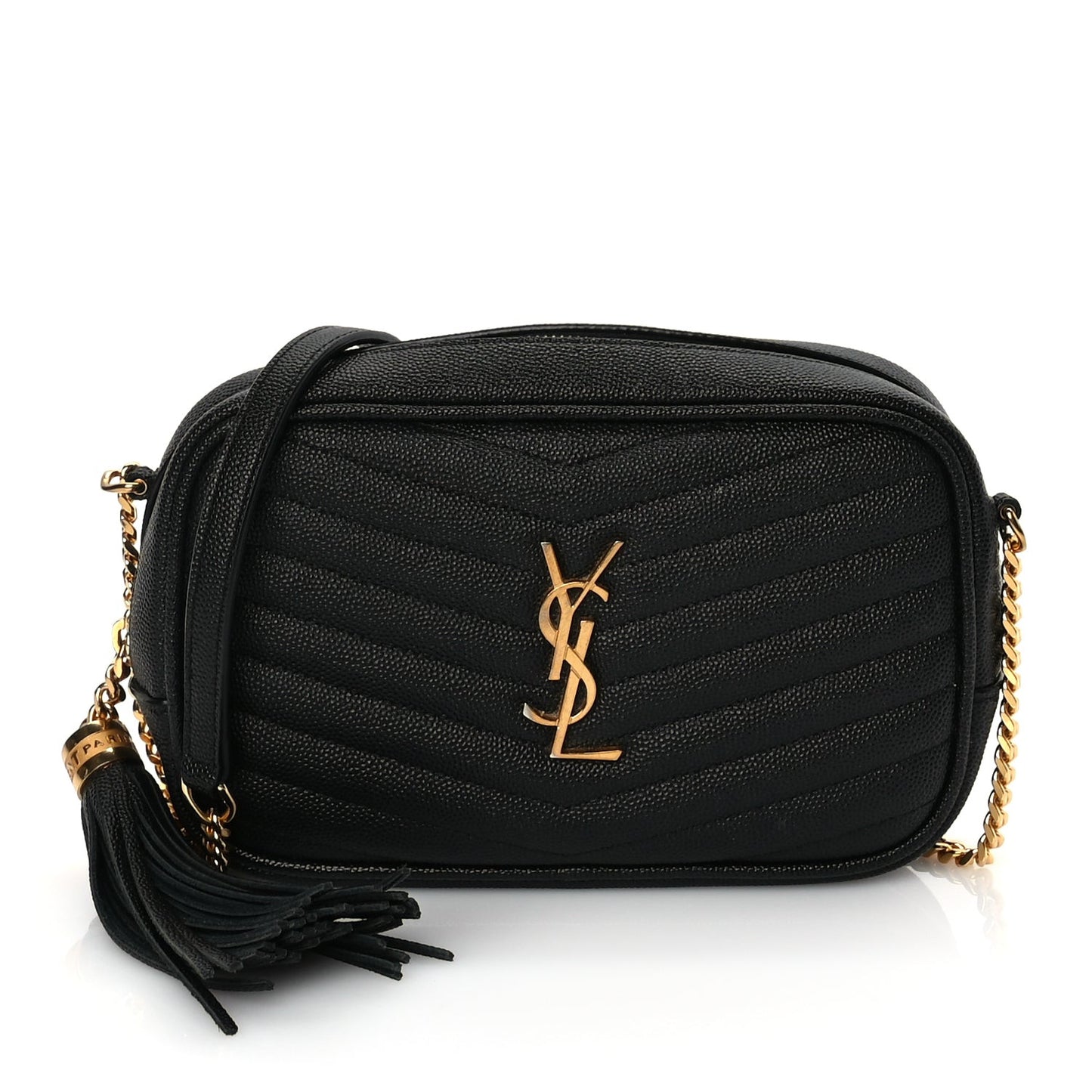 Grain De Poudre Matelasse Monogram Mini Lou Camera Bag Black