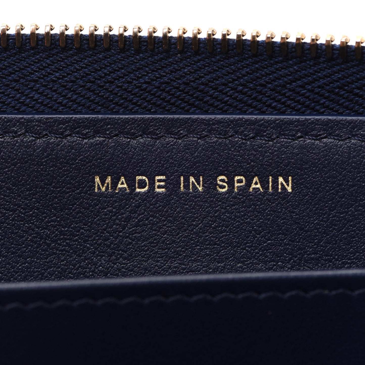 Caviar Quilted Large Gusset Zip Around Wallet Navy