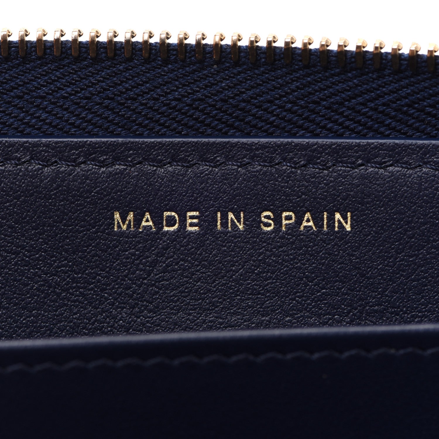 Chanel Caviar Quilted Large Gusset Zip Around Wallet Navy 7 of 10