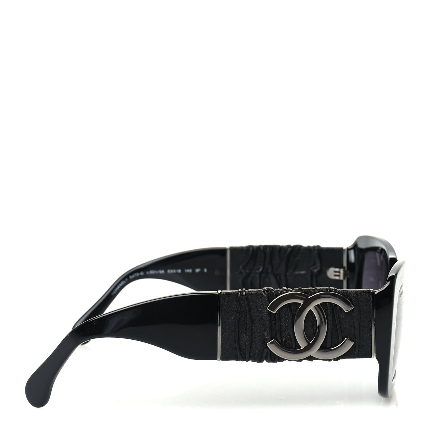 Chanel Acetate Calfskin Polarized Square Sunglasses 5473-Q  Black 3 of 6