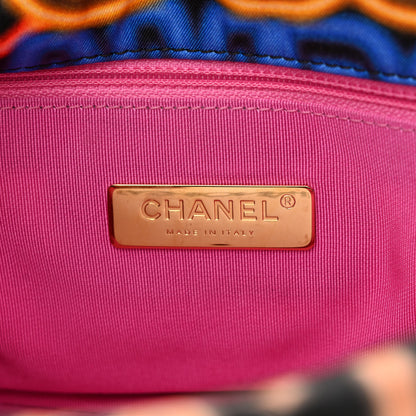 Chanel Fabric Printed Medium Chanel 19 Flap Black Multicolor 6 of 10