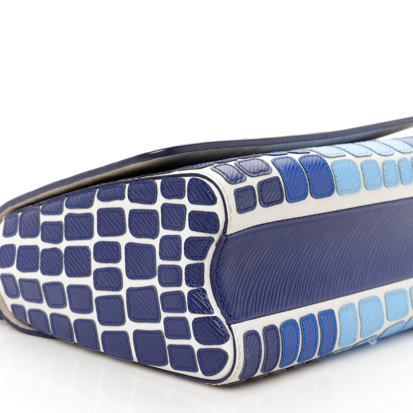 Epi Savane Twist Shoulder Bag MM Blue