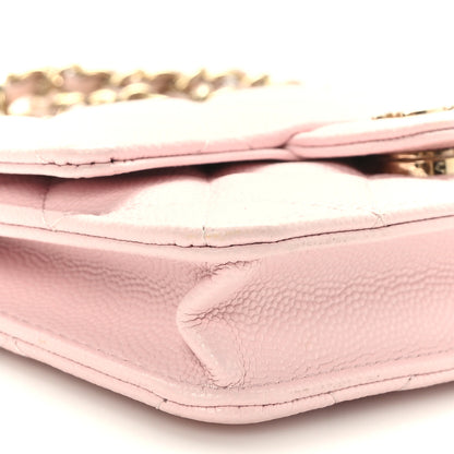 Chanel Caviar Quilted Mini Chain Bag Pink 9 of 10