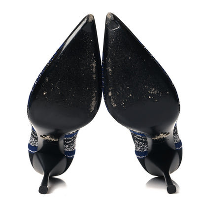 Prada Knit Pumps 40 Indaco Black 5 of 8