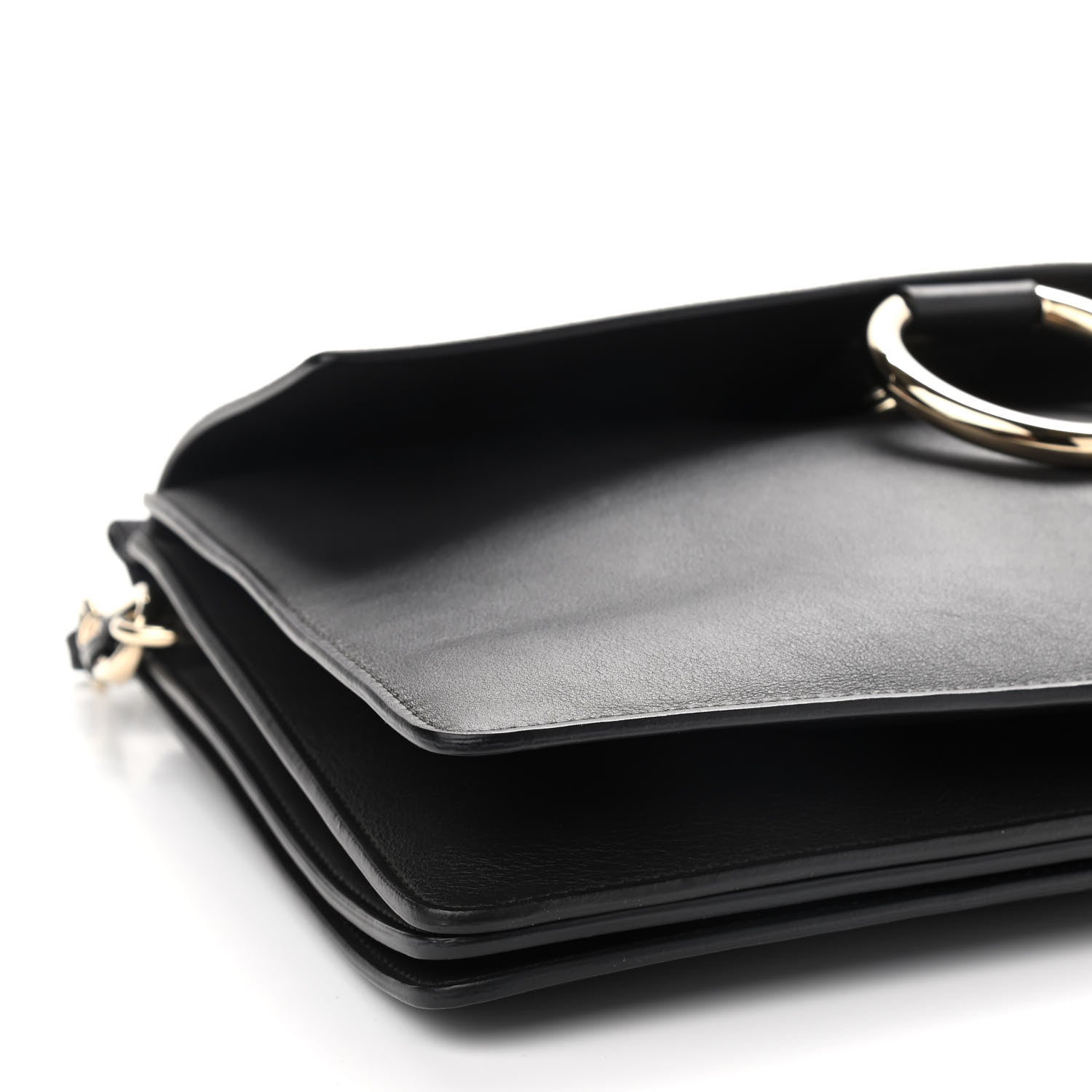 Chloe Suede Calfskin Medium Faye Shoulder Bag Carbon Grey 7 of 10