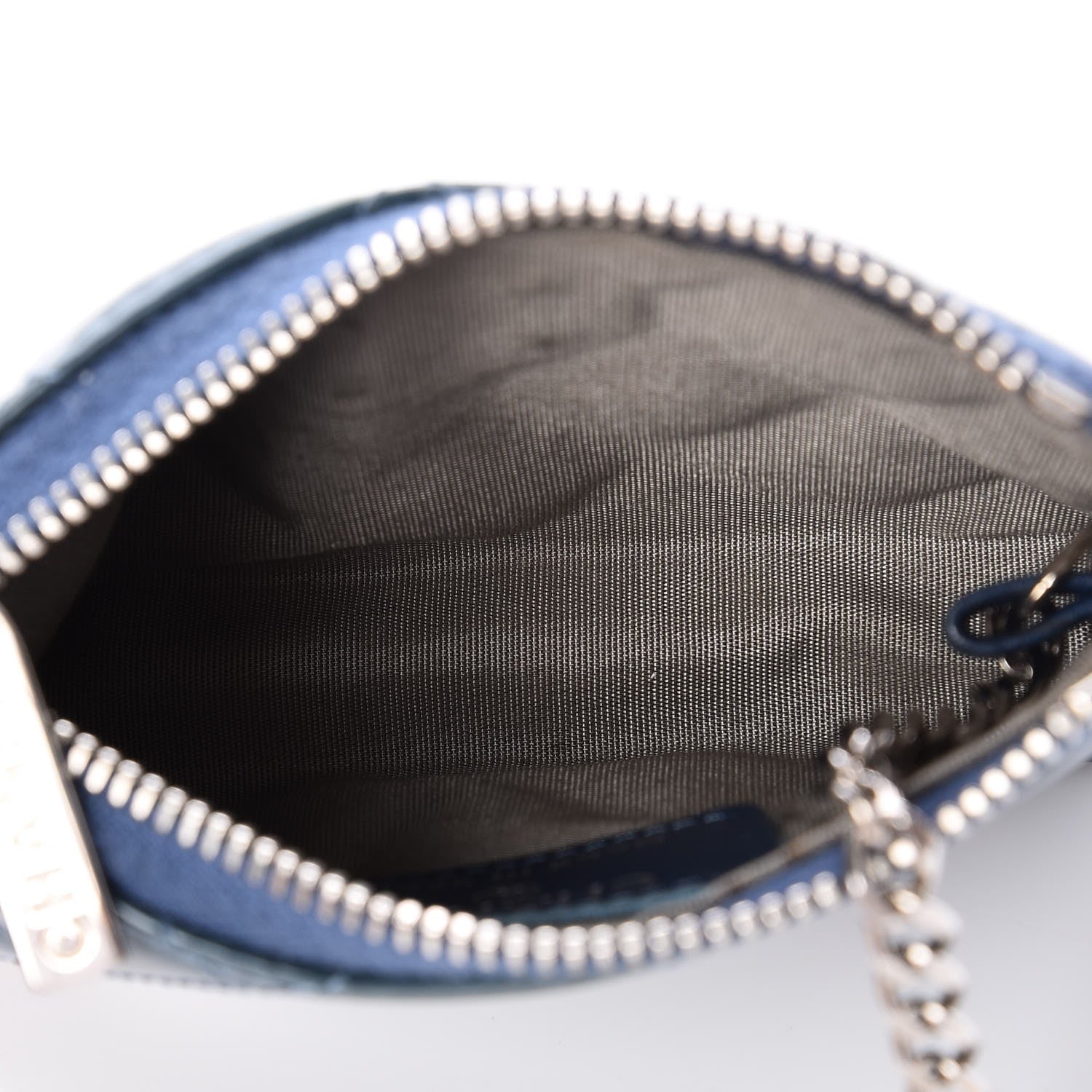 Chanel Patent Quilted Brilliant Key Holder Case Royal Blue 5 of 10