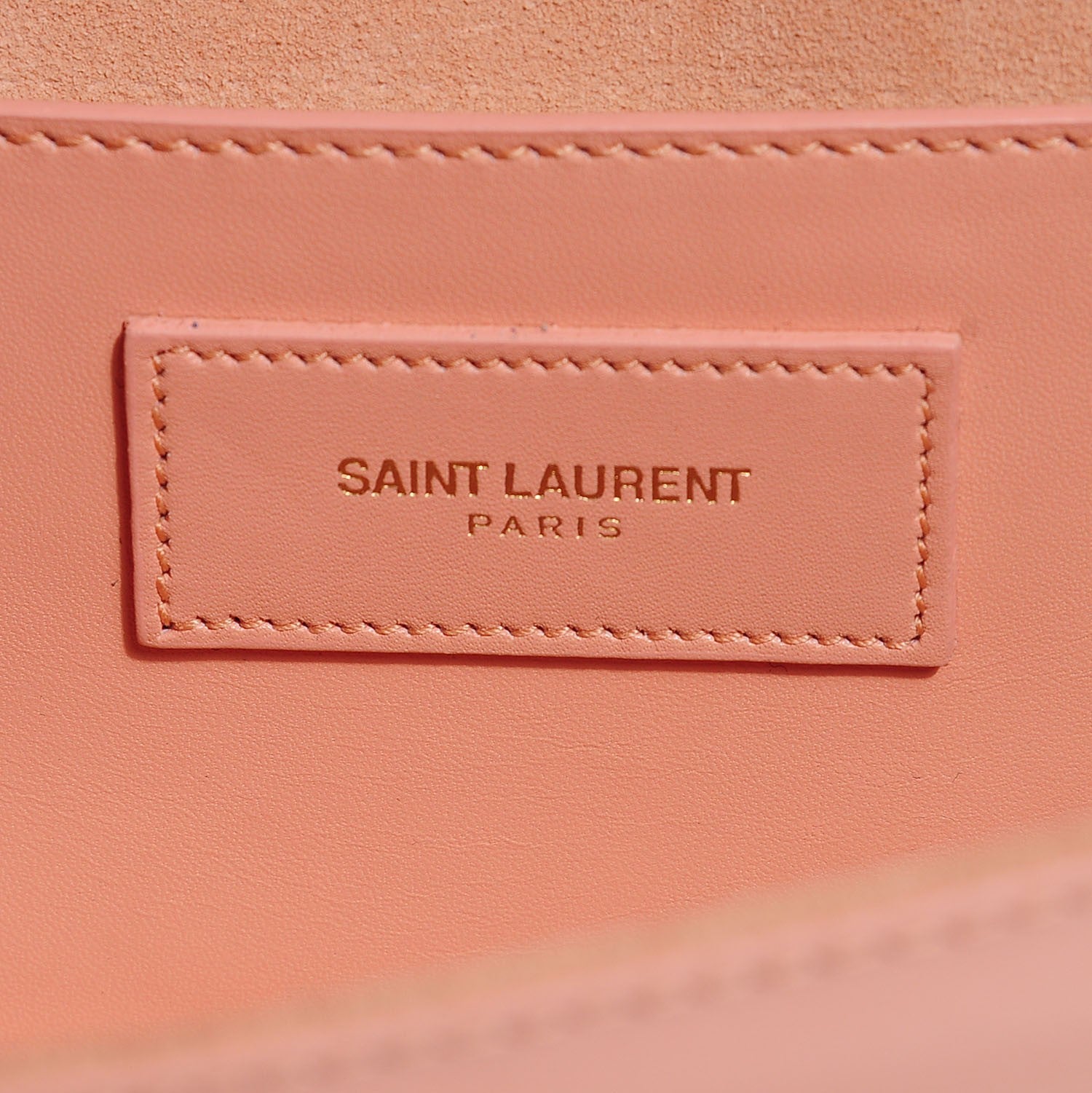 Saint Laurent Calfskin Classic Monogram Clutch Glossy Blush 7 of 8