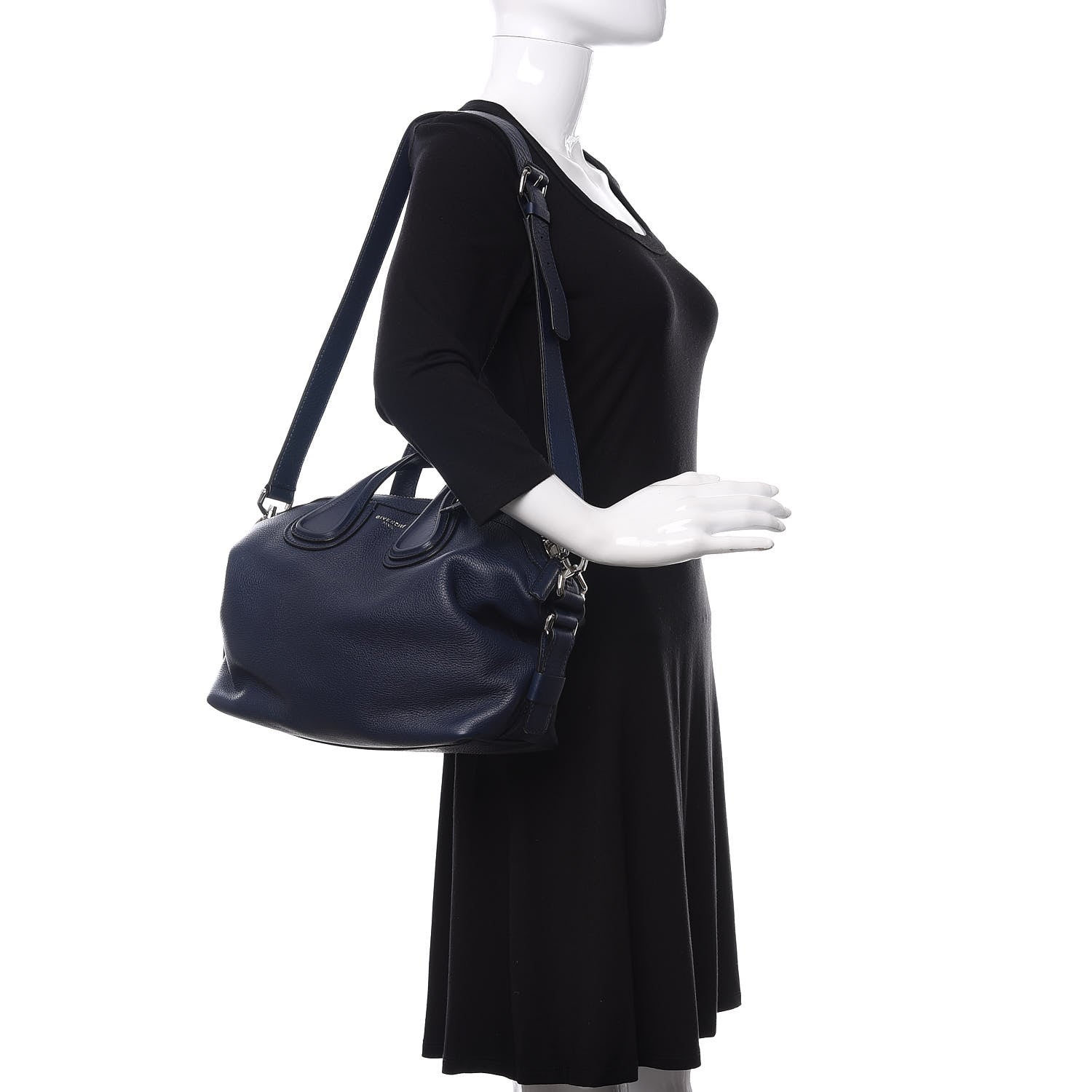 Givenchy Pebbled Calfskin Small Nightingale Night Blue 2 of 11