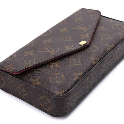 Louis Vuitton Monogram Pochette Felicie Chain Wallet Fuchsia 10 of 10