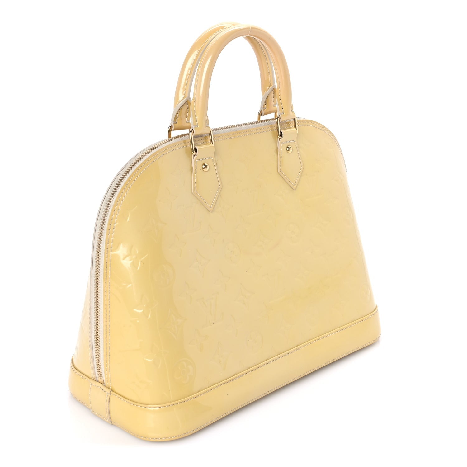 Louis Vuitton LOUIS VUITTON Vernis Alma MM Yellow Yellow 2 of 7