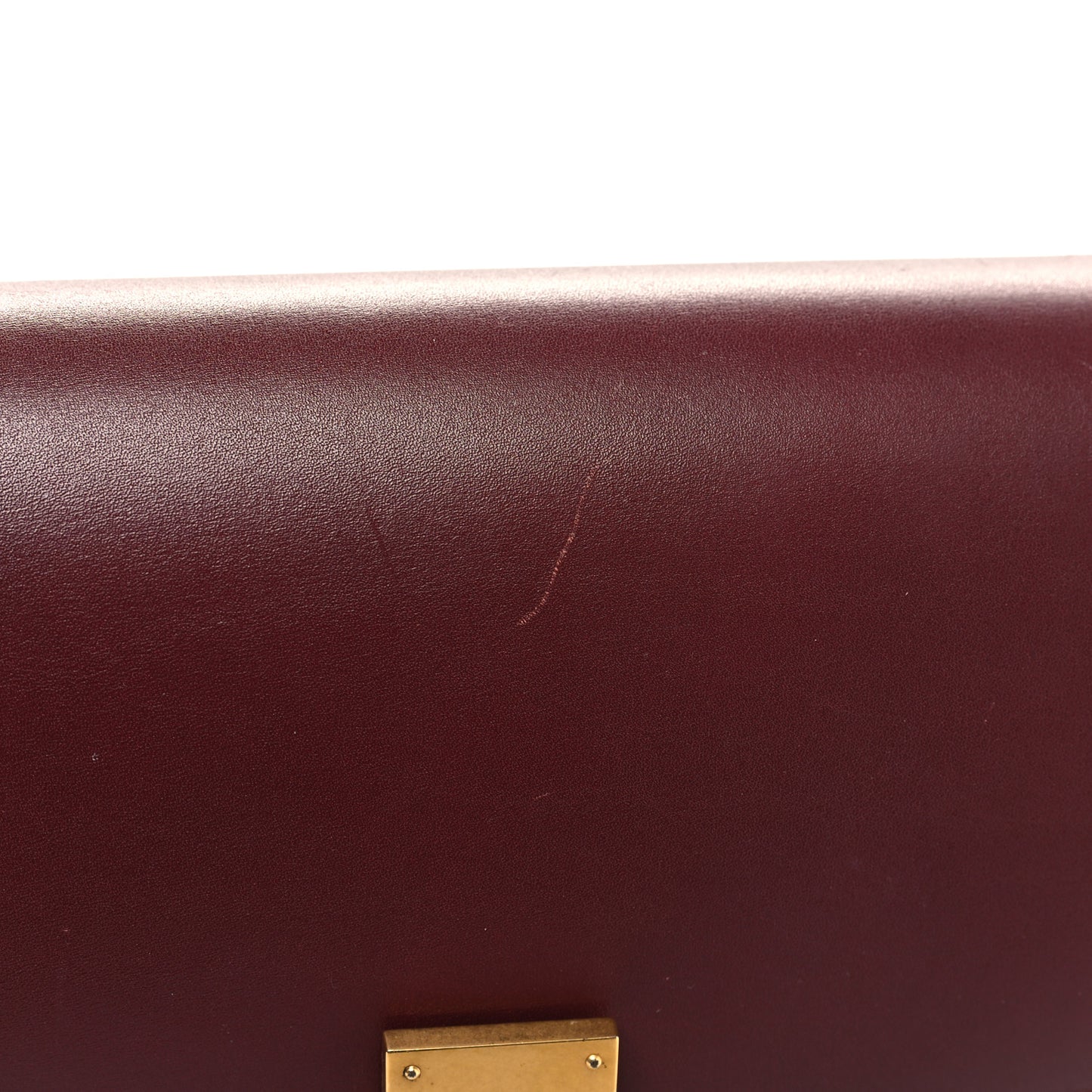 Box Calfskin Medium Classic Box Flap Bag Burgundy