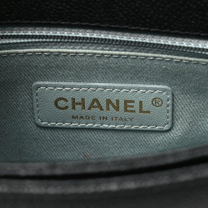 Chanel Grained Calfskin Quilted Small Cuba Top Handle Flap Black 6 of 7