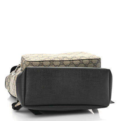 Gucci GG Supreme Monogram Single Buckle Backpack Beige Black 4 of 9