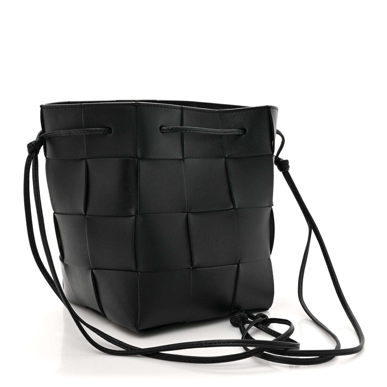 Bottega Veneta Nappa Maxi Intrecciato Cassette Bucket Bag Black 3 of 7