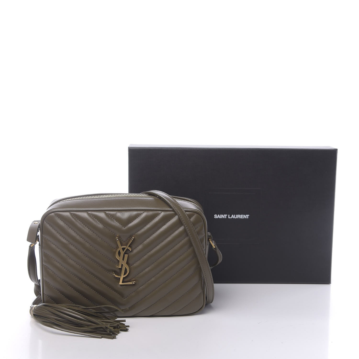 Saint Laurent Calfskin Matelasse Monogram Lou Camera Bag Seaweed 10 of 10