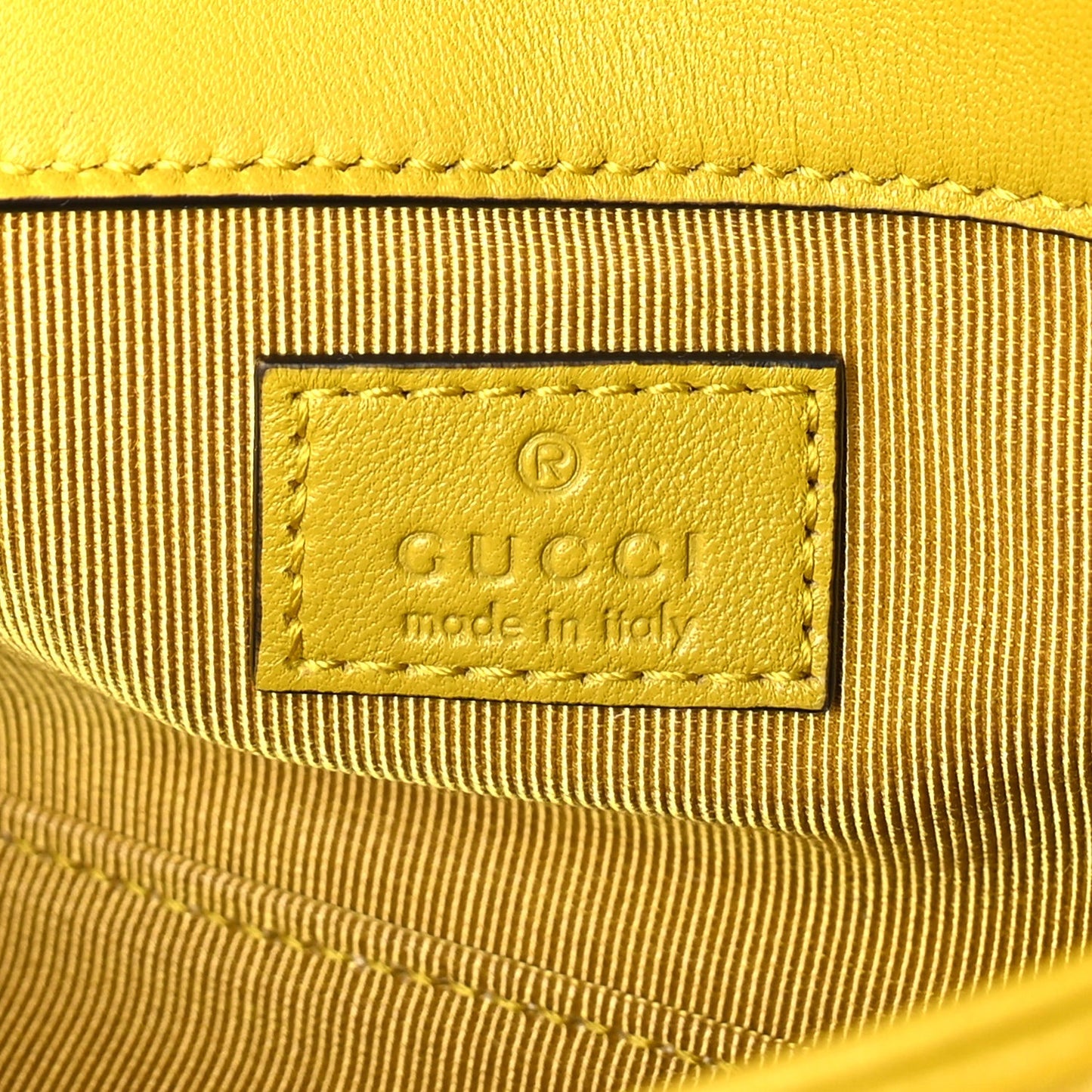 Lambskin Matelasse Mini GG Marmont Shoulder Bag Yellow