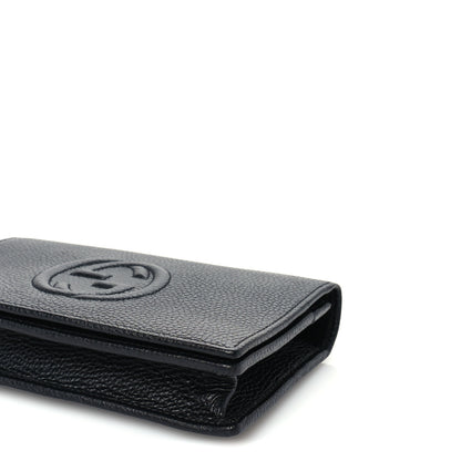 Gucci Pebbled Calfskin Soho Wallet on Chain Black 8 of 8