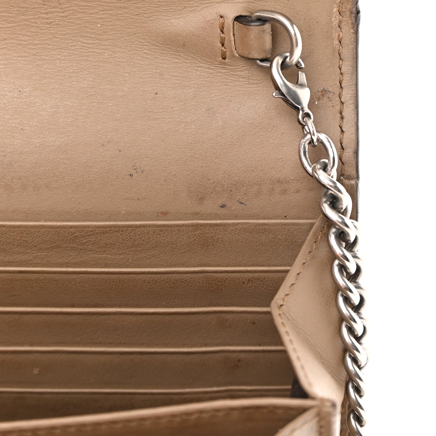 Gucci GG Supreme Monogram Mini Dionysus Chain Wallet Beige Taupe 12 of 22