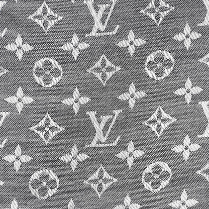 Louis Vuitton Silk Wool Monogram Denim Shawl Black 3 of 6