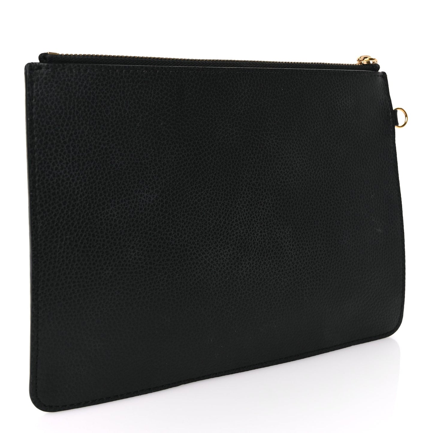 Smooth Grained Calfskin Aby Pouch Black