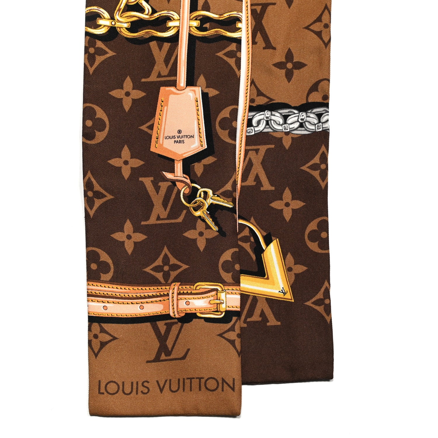 Louis Vuitton Silk Monogram Confidential Bandeau Brown 2 of 4