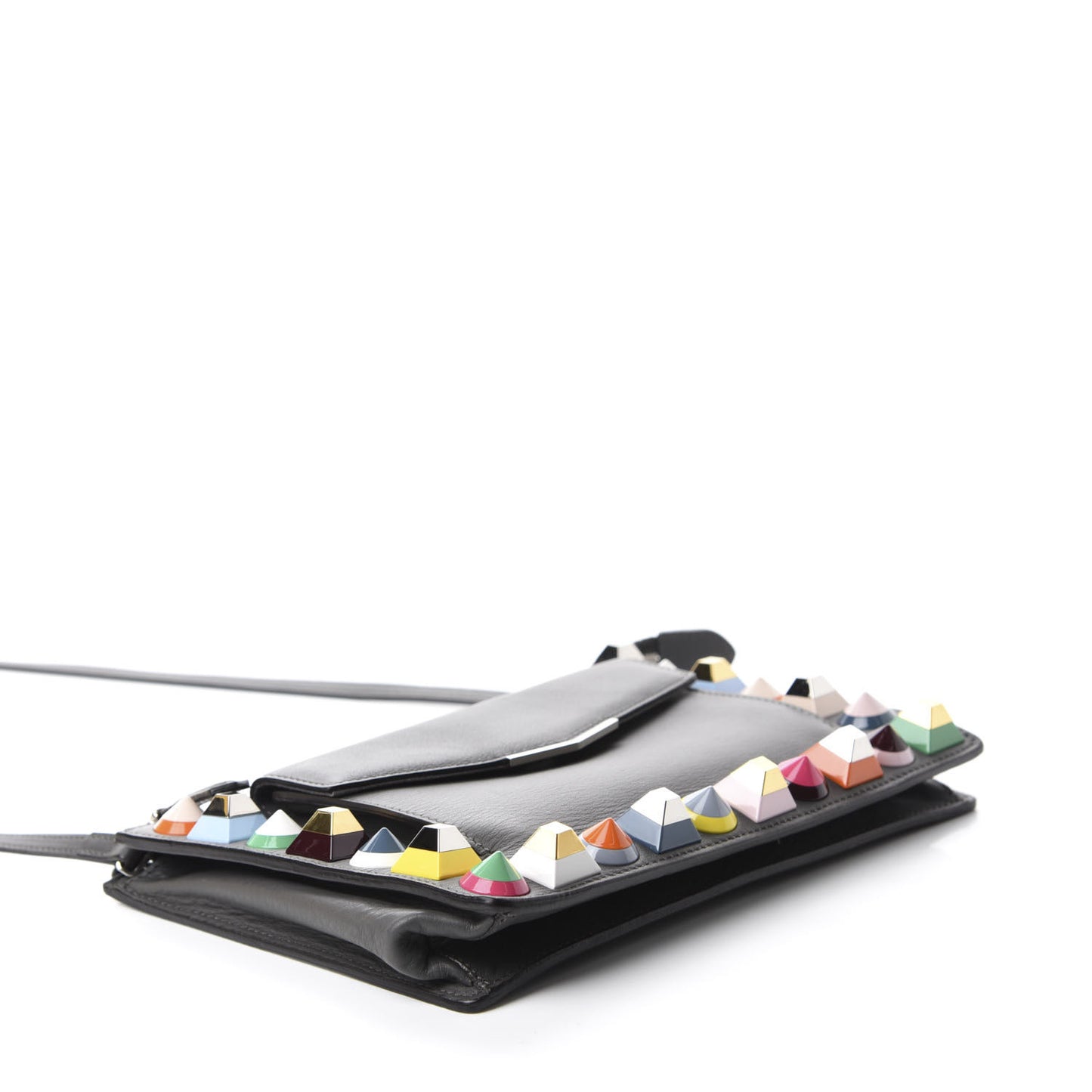 Vitello Dolce Studded Mini 2Jours Pouch Black Multicolor