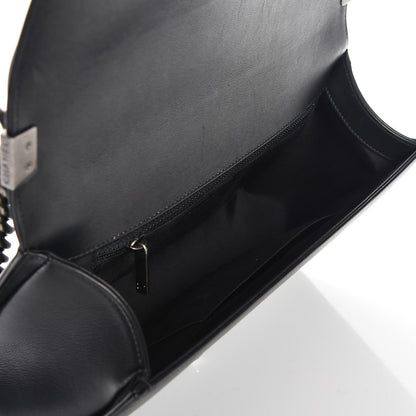 Chanel Calfskin Chevron Quilted New Medium Boy Flap Black 5 of 8