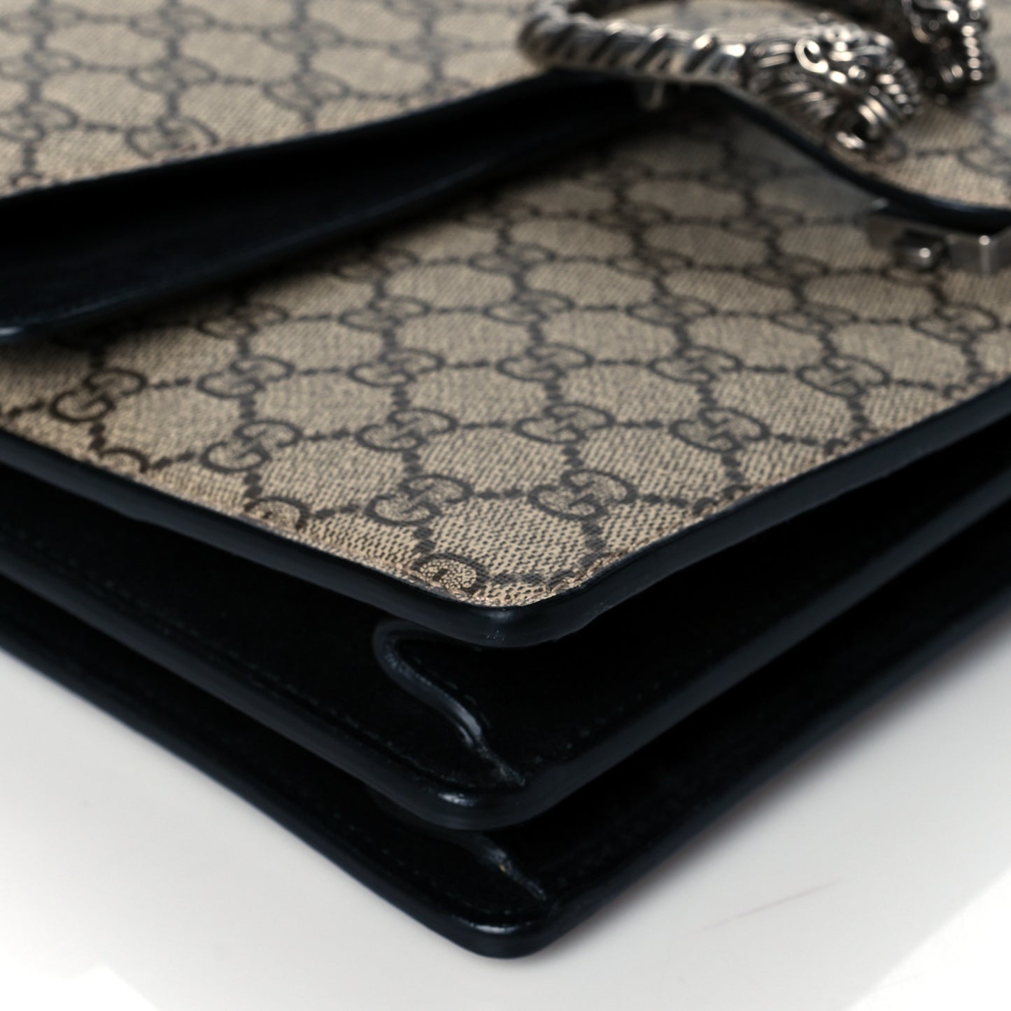GG Supreme Monogram Medium Dionysus Shoulder Bag Black