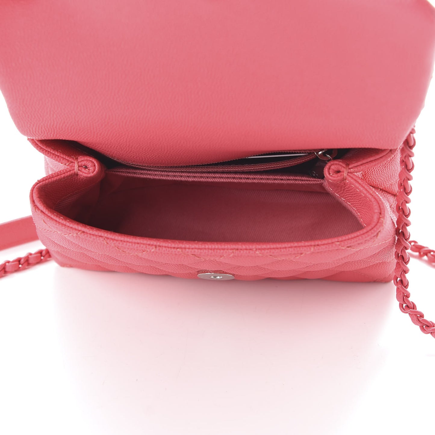 Caviar Quilted Incognito Extra Mini Coco Handle Flap Pink