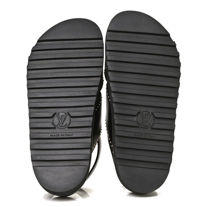 Louis Vuitton Monogram Paseo Flat Comfort Sandals 35 Black 7 of 11