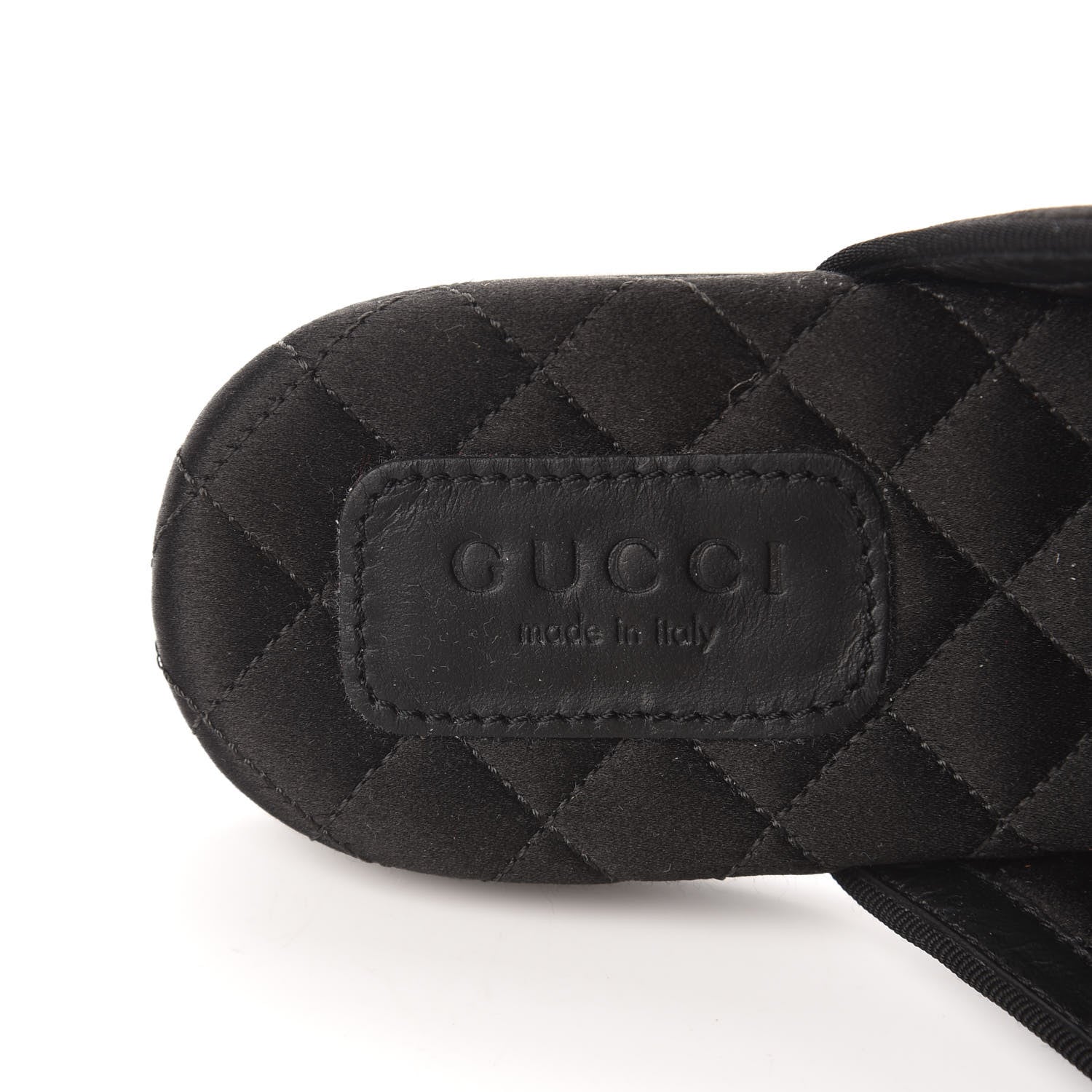 Gucci Satin Embroidered Heart and Dagger Slippers 36 Black 6 of 10