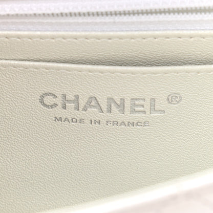 Chanel Iridescent Calfskin Quilted Mini Rectangular Flap White 5 of 8