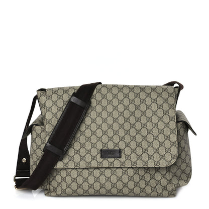 Gucci GG Plus Monogram Messenger Diaper Bag Dark Brown 1 of 8