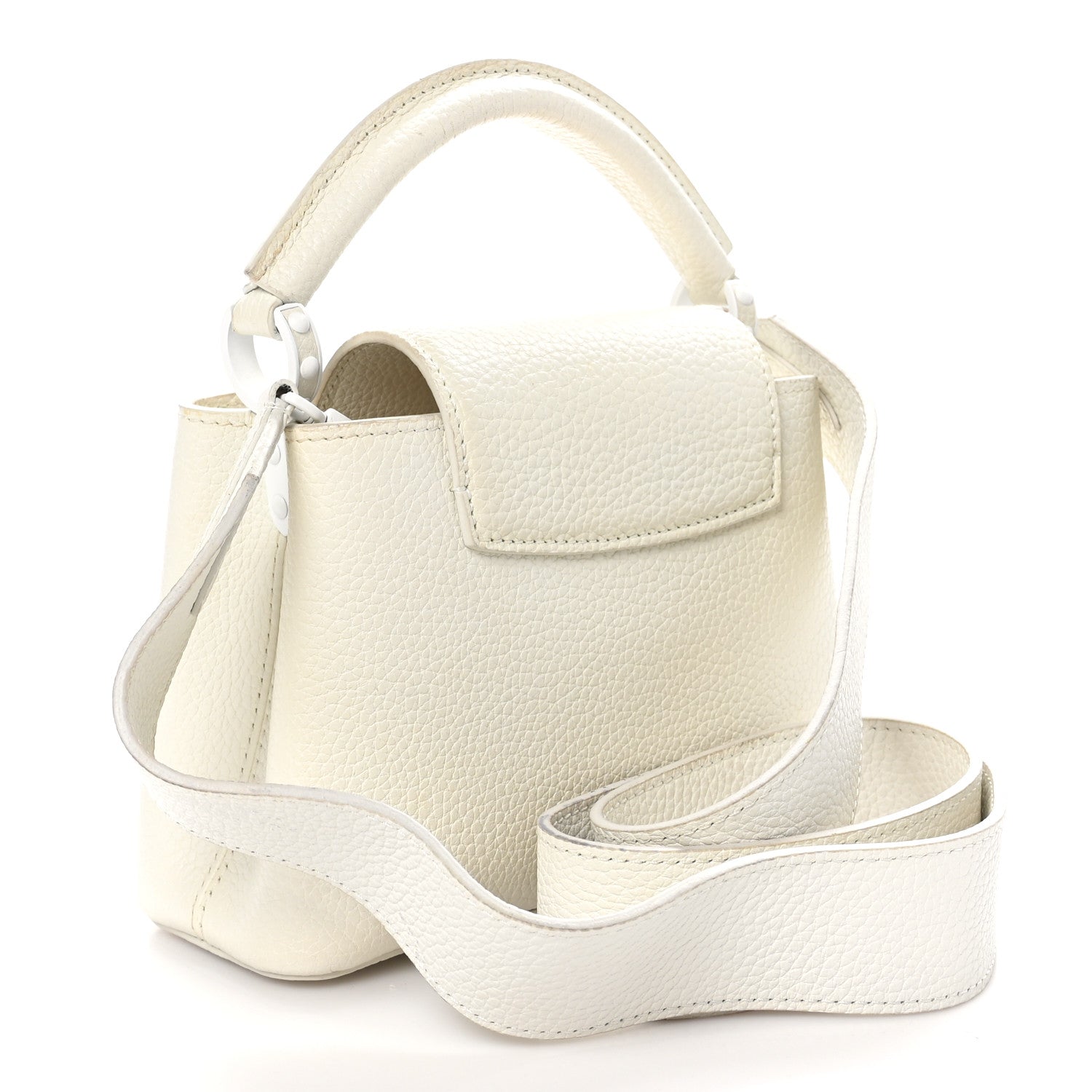 Louis Vuitton Taurillon Mini Capucines Monochrome White 3 of 11