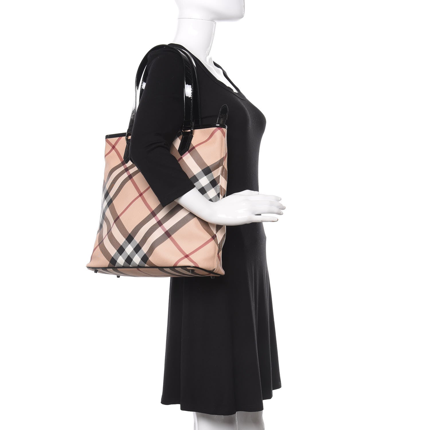 Burberry Supernova Check Tote Black 2 of 10