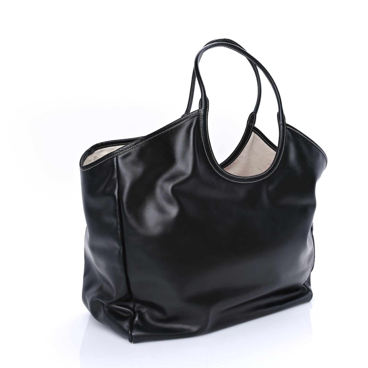 Miu Miu Nappa Large Ivy Tote Bag  Black 2 of 7