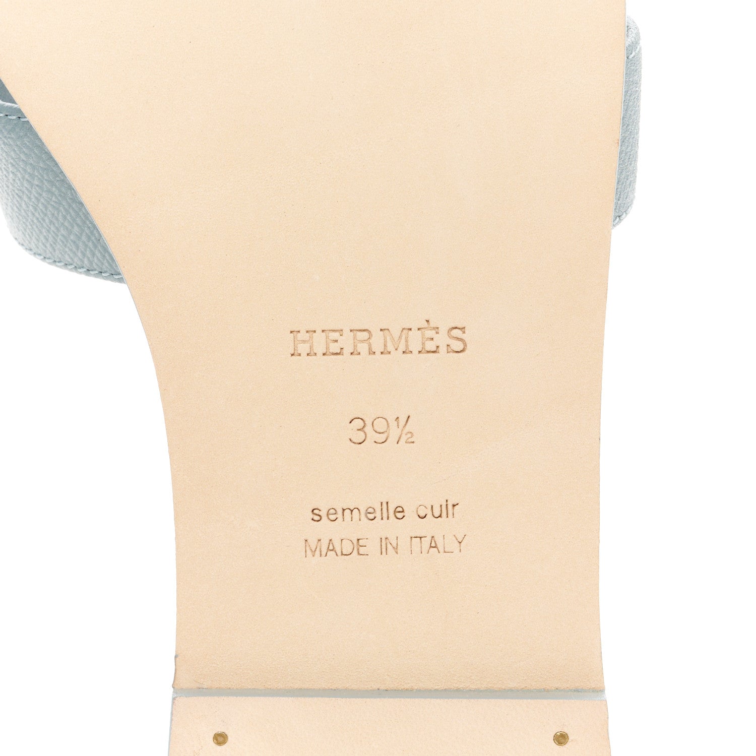 Hermes Epsom Oran Sandals 39.5 Gris Antarctique 6 of 8