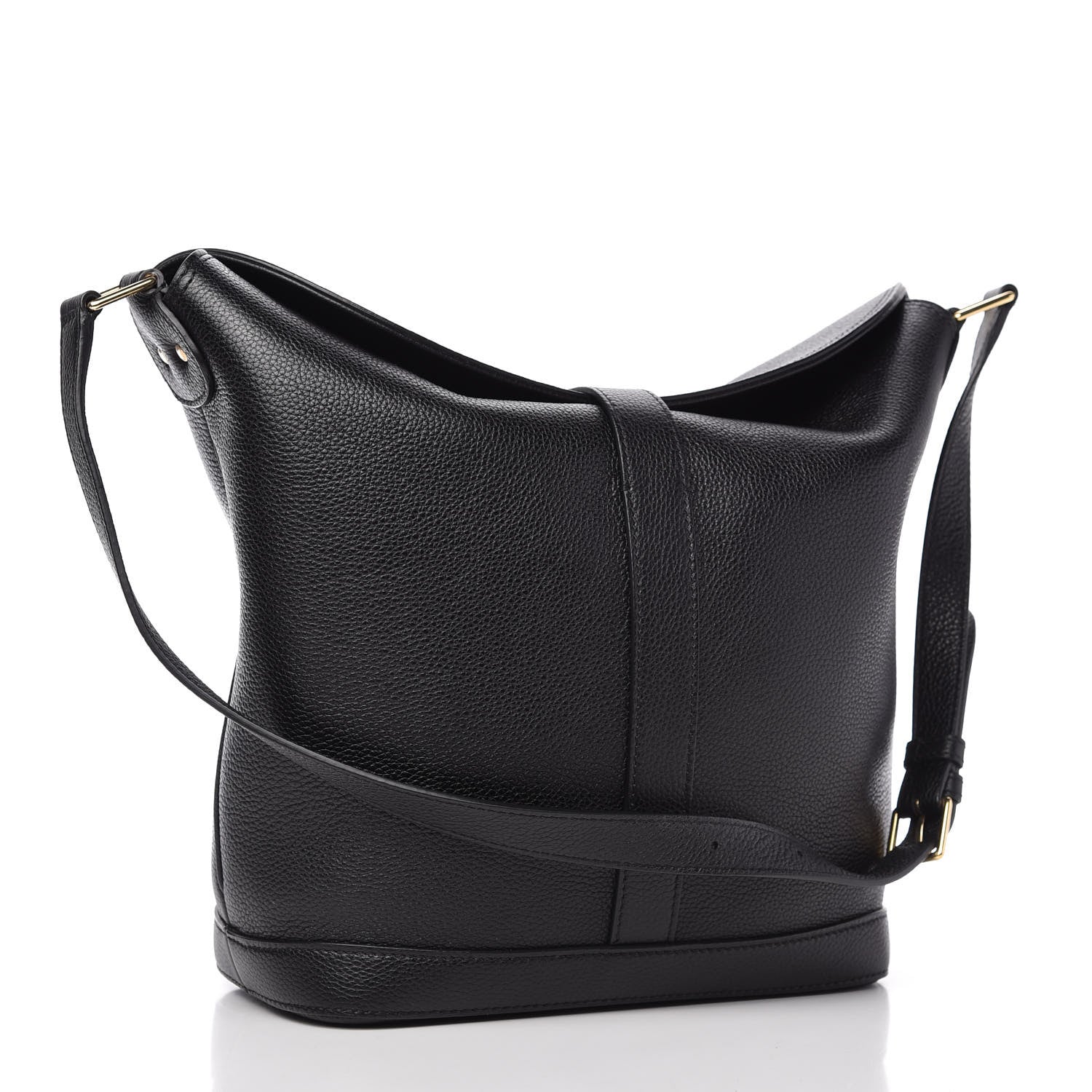 Celine Soft Grained Calfskin Medium Bucket Bag Black 3 of 9