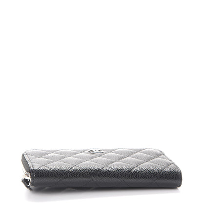 Chanel Caviar Quilted Medium Zip Around Wallet Black 4 of 11